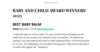 Review BalmNatural Baby Balm