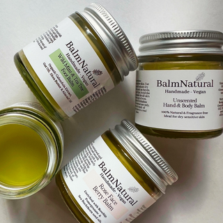 A collection of Water less balms skincare - ideal for dry skin conditions