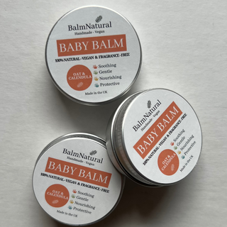 Balmnatural, travel sized baby balm, perfect for nappy bags and travel, vegan baby skincare