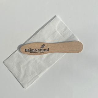 free wooden spatula to scoop face balm,  for easy use