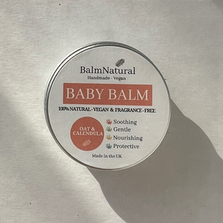 Mini small baby balm tin, ideal travel size, balmnatural. Best ointment for babies delicate skikn